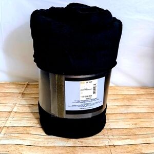 Studio Micro-Mink/ Sherpa Throw Soft & Cozy, Coal Black 50" ×60"